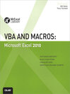 VBA and Macros (eBook): Microsoft® Excel® 2010